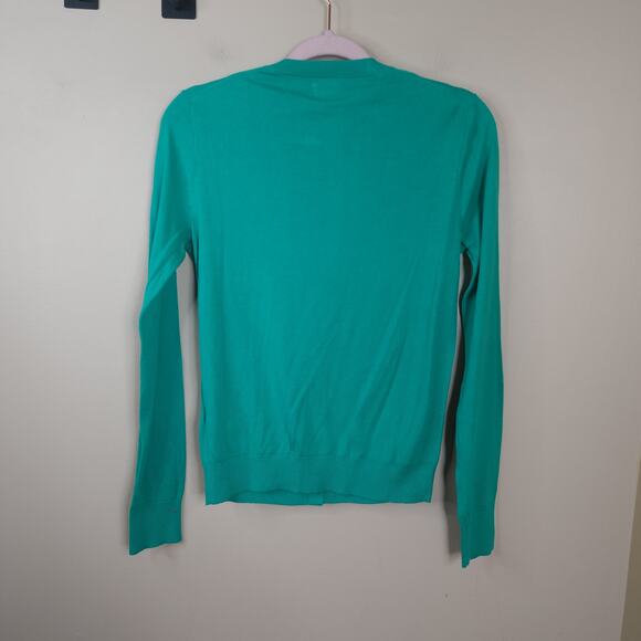 J.CREW Classic cotton cardigan sweater in Green Size S - Picture 6 of 9